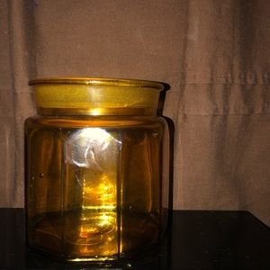 Antique Amber Glass Jar